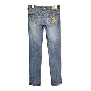 Vintage Baby Phat Y2K Embroidered Cat Jeans Size 7 Casual Women's Denim